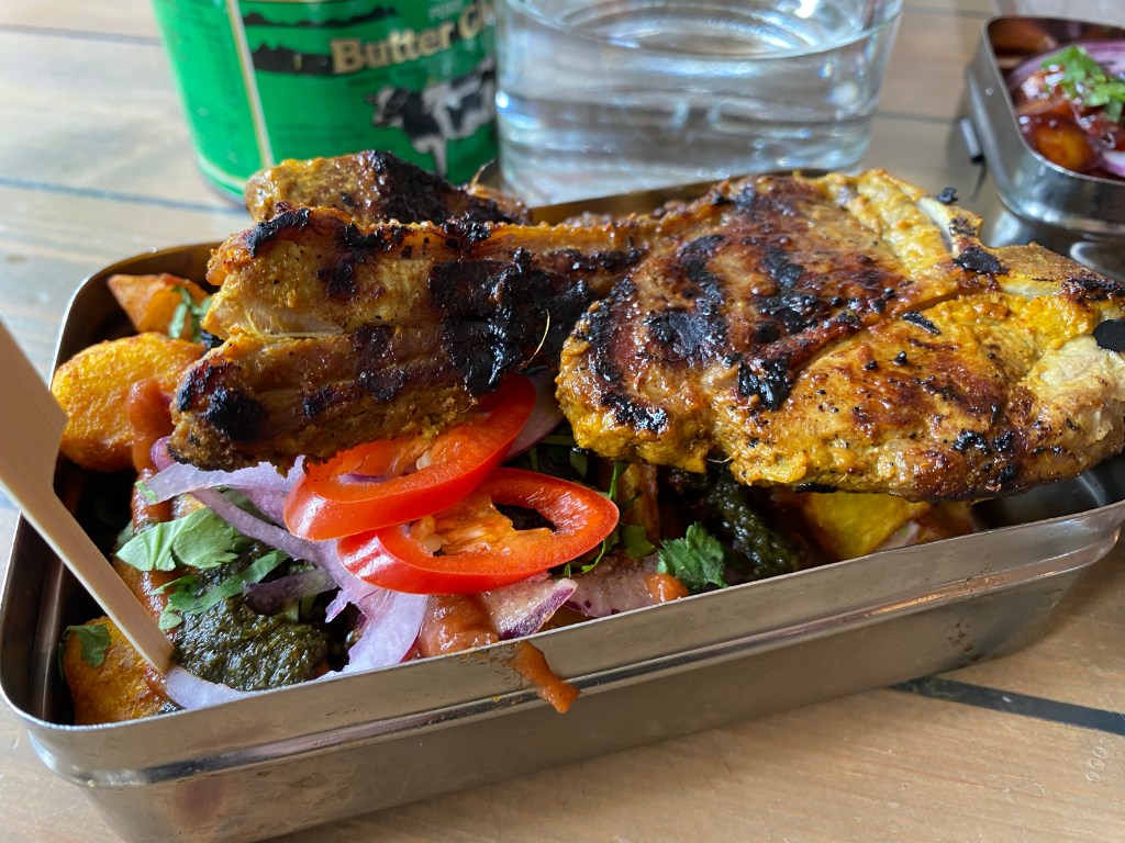 lamb chops with turmeric chips