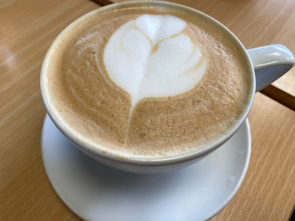 A close up of a mug of coffee